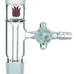 Merck Synthware vertical vacuum take-off adapter with glass stopcock