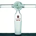 Merck Synthware vacuum/inert gas adapter with T-bore glass stopcock