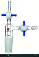 Merck Synthware vacuum transfer adapter with PTFE stopcocks