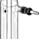 Merck Ace vacuum trap with threaded inlet/outlet