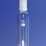 Merck Pyrex gas-washing bottle, fritted cylinder, 29/42 ST stopper