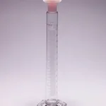Merck Pyrex Measuring cylinder, class B, white graduations, with polyethylene stopper