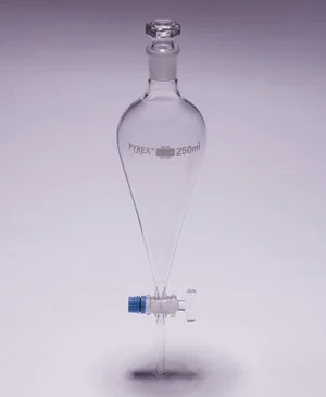 Merck Pyrex Separating funnel, conical, PTFE key