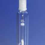 Merck Pyrex gas-washing bottle, fritted cylinder, 29/42 ST stopper