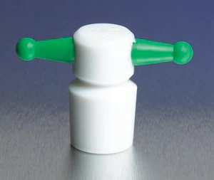 Merck Pyrex PTFE key-hole stopper, color-coded