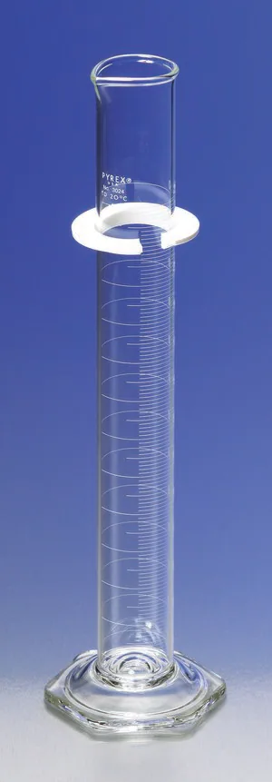 Merck Pyrex single metric scale graduated cylinder, calibrated to deliver