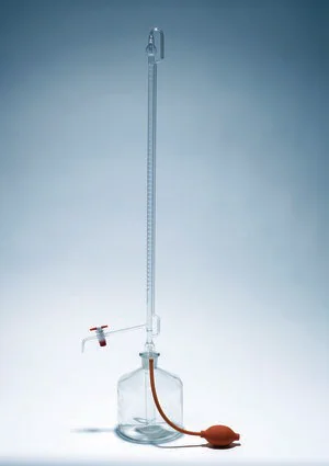 Merck Pyrex Burettes, class AS, automatic zero with PTFE key