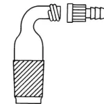 Merck Quickfit right-angle tubing adapter