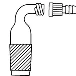 Merck Quickfit right-angle tubing adapter