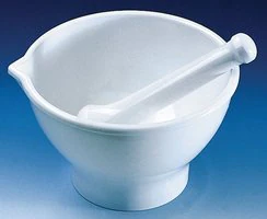 Merck BRAND mortar with pestle, with foot/spout