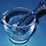 Merck Glass mortar and pestle