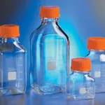 Merck Corning square polycarbonate storage bottle