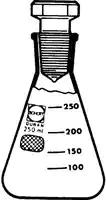 Merck Duran Erlenmeyer flask with stopper