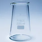 Merck Pyrex Beakers, conical form, Phillips pattern