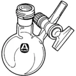 Merck Solvent storage flask with glass stopcock on side-arm