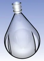Merck Ace drying flask, pear-shaped, with side indents