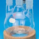 Merck Ace three-neck round-bottom flask with threaded side-arm
