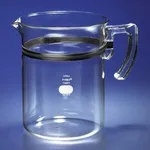 Merck Pyrex beaker with recessed wall for handle