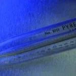 Merck Pyrex centrifuge tube with colored graduations, beaded rim