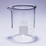 Merck Pyrex Griffin beakers, heavy duty, graduated