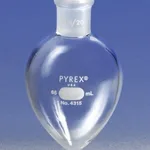 Merck Pyrex pear-shaped flask, with ST 14/20 outer joint
