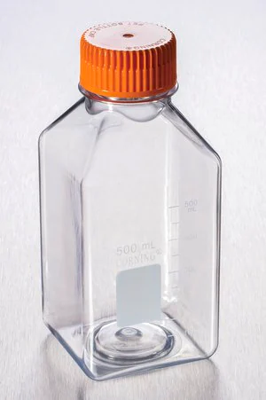 Merck Corning square PET storage bottles
