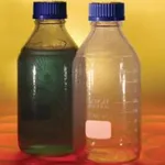 Merck Duran plastic-coated laboratory bottles