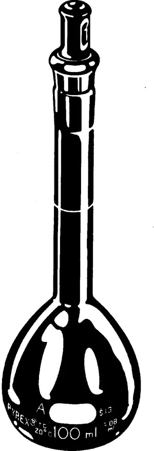 Merck Pyrex class A low-actinic volumetric flask, Pyrex ST stopper