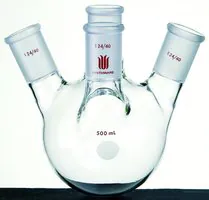 Merck Synthware four neck round bottom flask with angled side necks