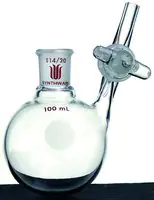 Merck Synthware single neck reaction flask with glass stopcock