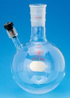 Merck Ace round-bottom flask with threaded side-arm