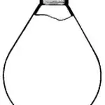 Merck Büchi evaporating flask, pear-shaped