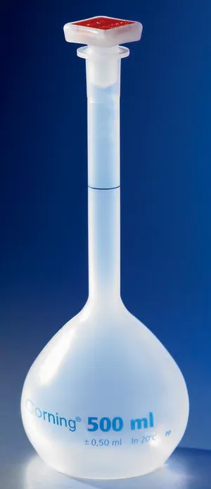 Merck Corning reusable volumetric flask, Class B