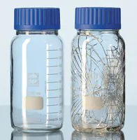 Merck Duran GLS 80 Protect wide mouth graduated laboratory bottles