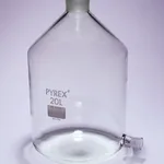 Merck Pyrex Aspirator bottles with ground glass side-socket and neck