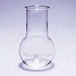 Merck Pyrex Boiling flask, flat bottom, wide neck