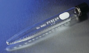 Merck Pyrex centrifuge tubes, conical with screw cap
