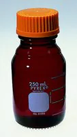 Merck Pyrex low actinic media storage bottle, graduated with screw cap