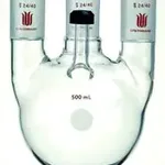 Merck Synthware four-neck round bottom flask with threaded side arm