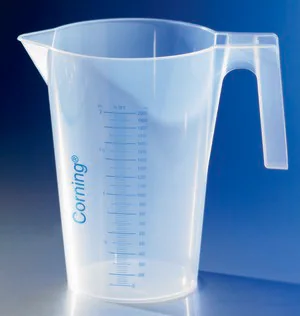 Merck Corning reusable beaker with handle and spout