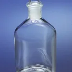 Merck Corning narrow mouth reagent bottle with Pyrex ST stopper