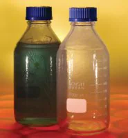 Merck Duran plastic-coated laboratory bottles