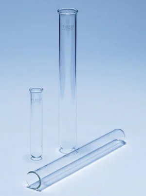 Merck Pyrex Test tubes, with rim, medium wall