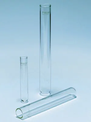 Merck Pyrex Test tubes, without rim, medium wall