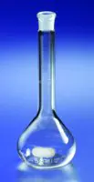Merck Pyrex volumetric flasks with PE stopper