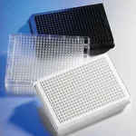 Merck Corning 1536 well plate, with generic barcode
