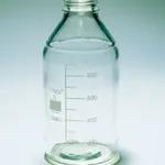 Merck Pyrex Media-Lab Bottles, plastic coated, with-out cap and pouring ring, with printed trace code