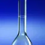 Merck Pyrex volumetric flask with PTFE stopper