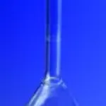 Merck Pyrex volumetric flask, certified and serialized, with Pyrex ST stopper