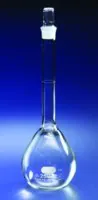 Merck Pyrex volumetric flask, with Pyrex ST stopper